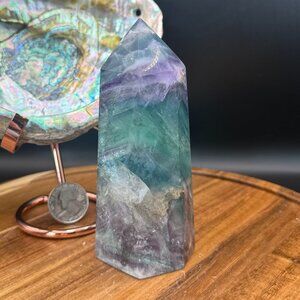Rainbow Fluorite Tower Phantom 6 sided Obelisk Chunky